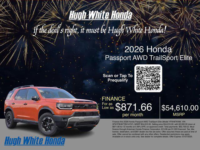 new 2026 Honda Passport car, priced at $54,610