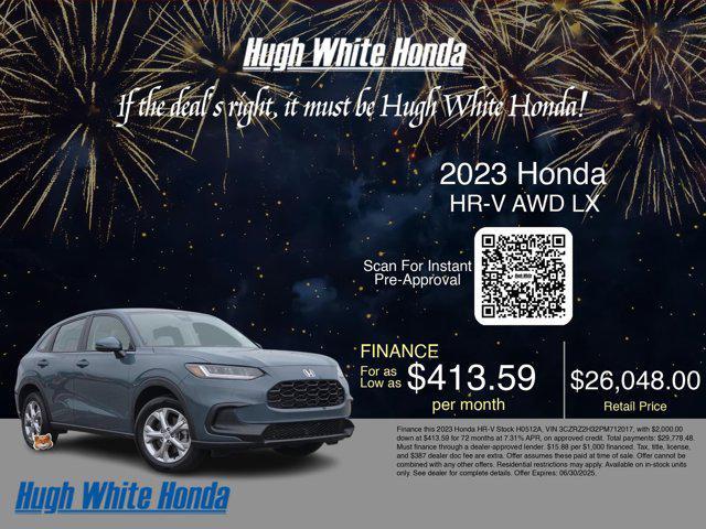 used 2023 Honda HR-V car, priced at $26,333