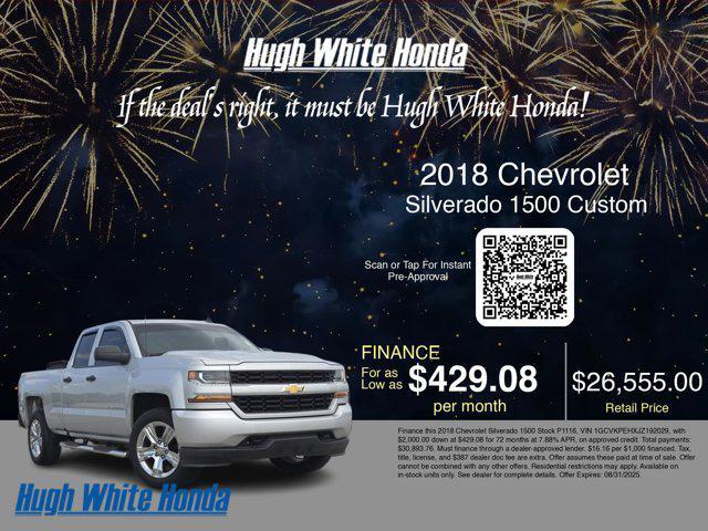 used 2018 Chevrolet Silverado 1500 car, priced at $21,765