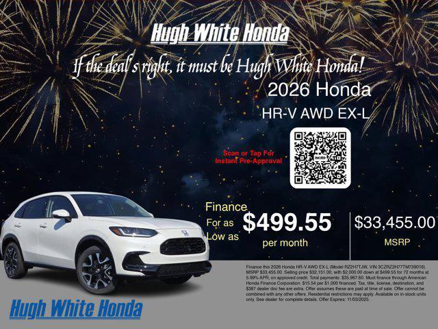new 2026 Honda HR-V car, priced at $32,151