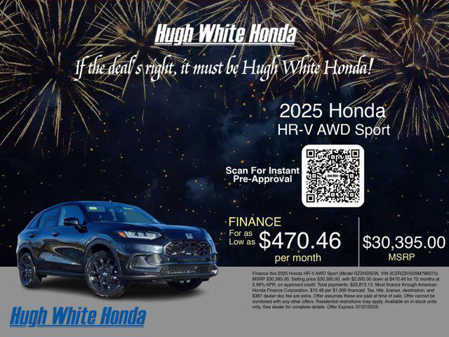 new 2025 Honda HR-V car, priced at $30,395