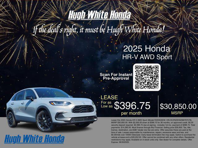 new 2025 Honda HR-V car, priced at $30,850