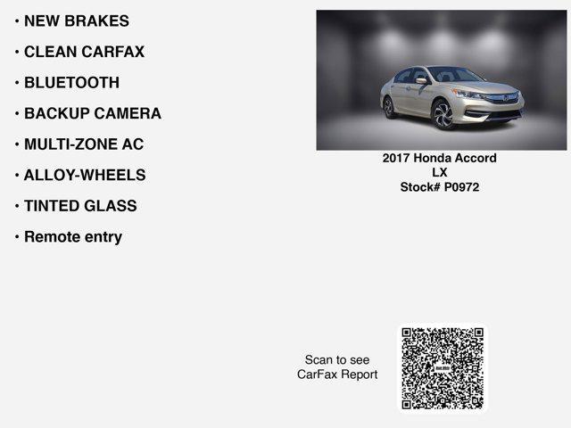 used 2017 Honda Accord car, priced at $16,988