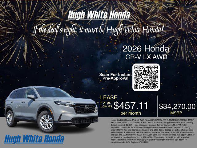 new 2026 Honda CR-V car, priced at $34,270