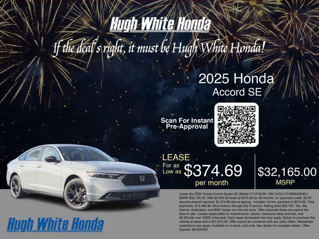new 2025 Honda Accord car, priced at $32,165