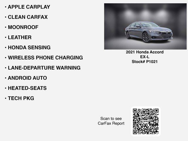 used 2021 Honda Accord car, priced at $24,548