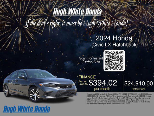 used 2024 Honda Civic car, priced at $24,910