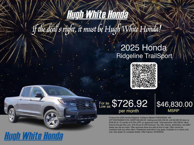 new 2025 Honda Ridgeline car, priced at $44,830
