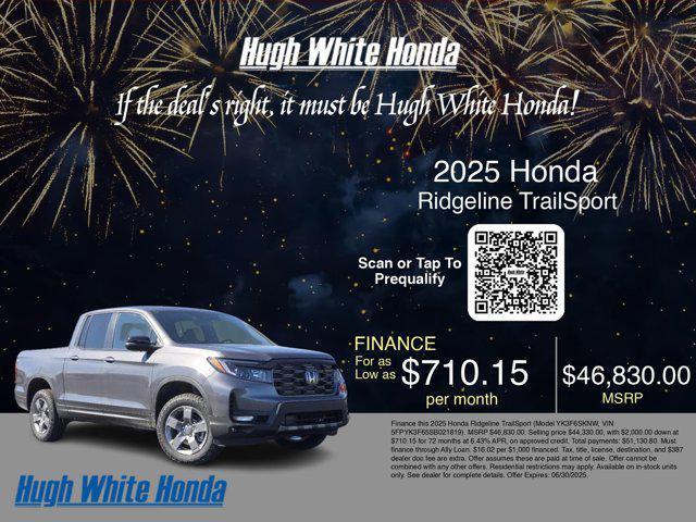 new 2025 Honda Ridgeline car, priced at $44,830