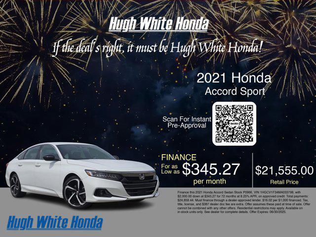 used 2021 Honda Accord car, priced at $21,555