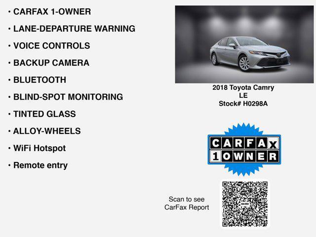 used 2018 Toyota Camry car, priced at $16,290