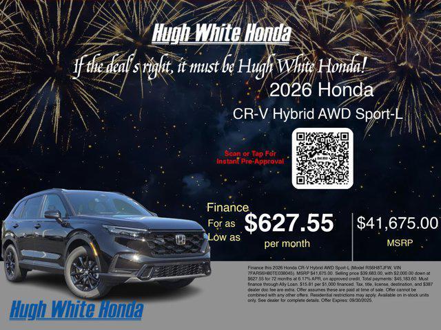 new 2026 Honda CR-V Hybrid car, priced at $39,683