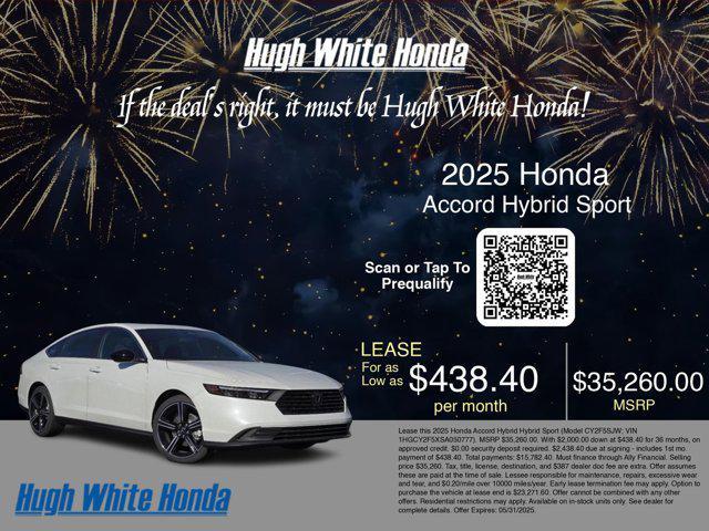 new 2025 Honda Accord Hybrid car, priced at $35,260