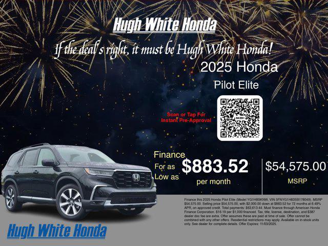 new 2025 Honda Pilot car, priced at $53,875