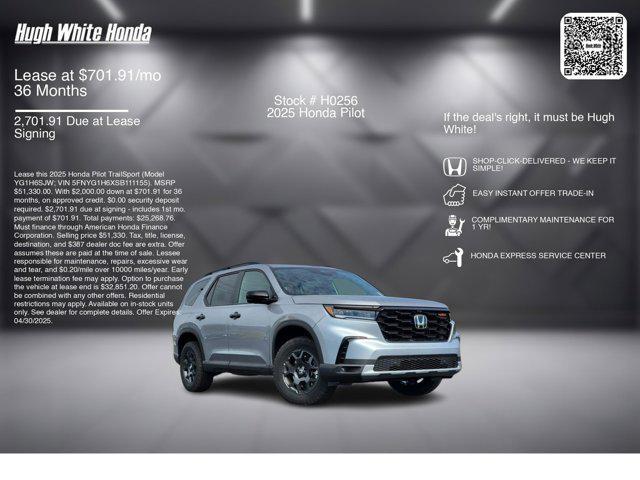 new 2025 Honda Pilot car, priced at $51,330