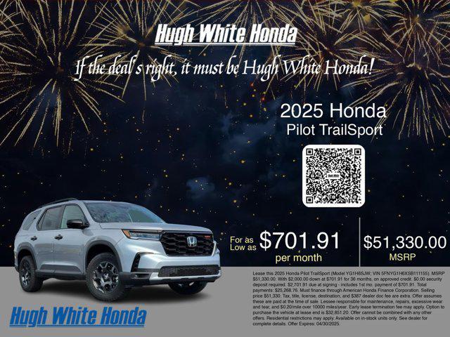 new 2025 Honda Pilot car, priced at $51,330