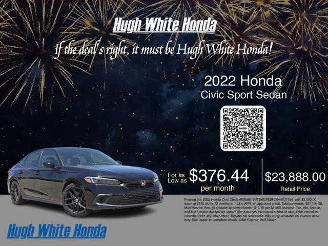 used 2022 Honda Civic car, priced at $23,888
