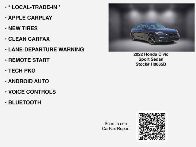 used 2022 Honda Civic car, priced at $22,988