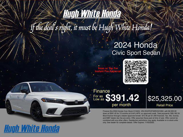 used 2024 Honda Civic car, priced at $25,204