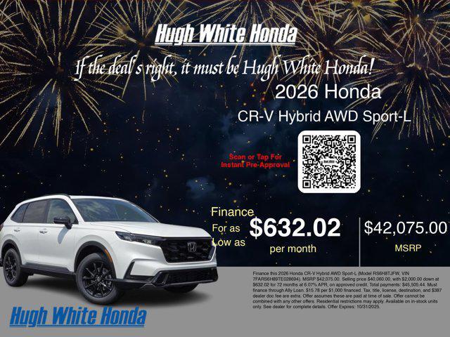 new 2026 Honda CR-V Hybrid car, priced at $40,060