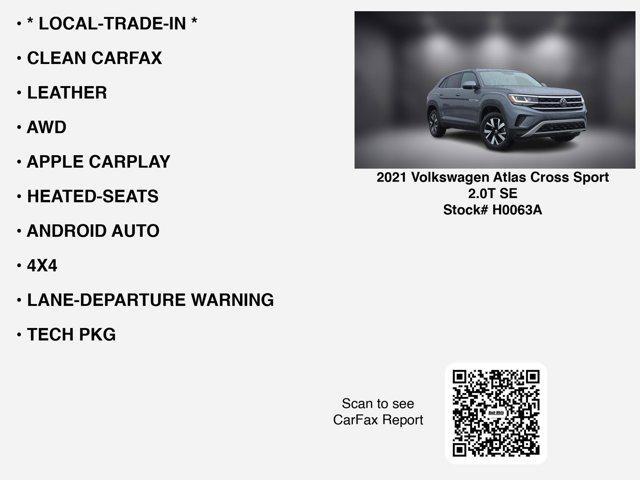 used 2021 Volkswagen Atlas Cross Sport car, priced at $24,427