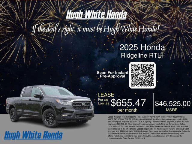 new 2025 Honda Ridgeline car, priced at $44,525