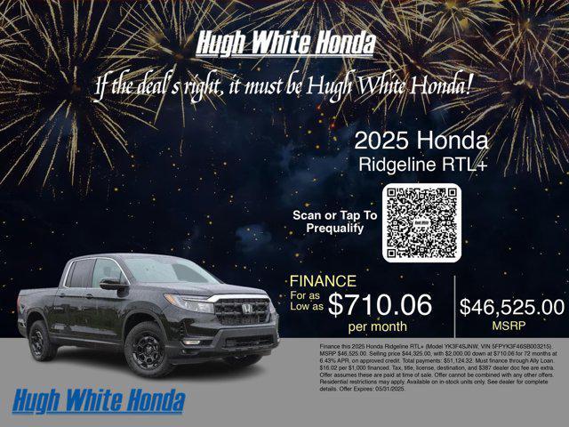 new 2025 Honda Ridgeline car, priced at $44,525