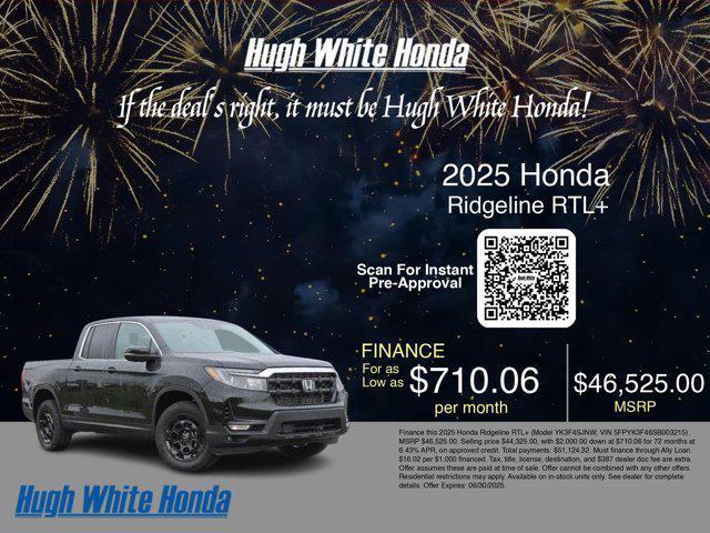 new 2025 Honda Ridgeline car, priced at $44,525