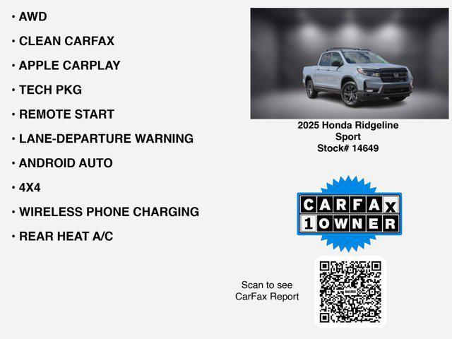 used 2025 Honda Ridgeline car, priced at $33,764