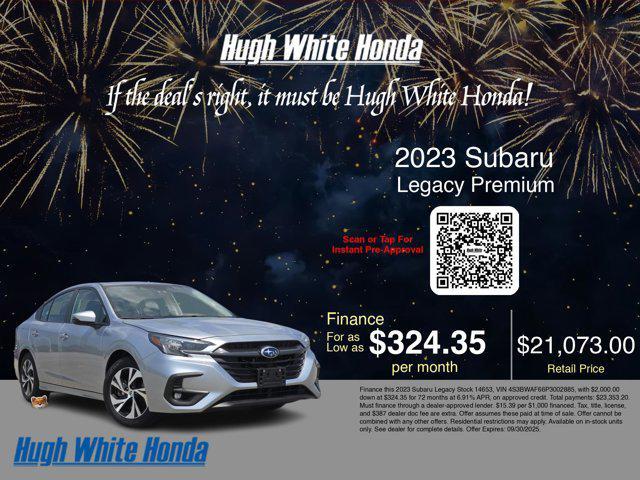 used 2023 Subaru Legacy car, priced at $20,396