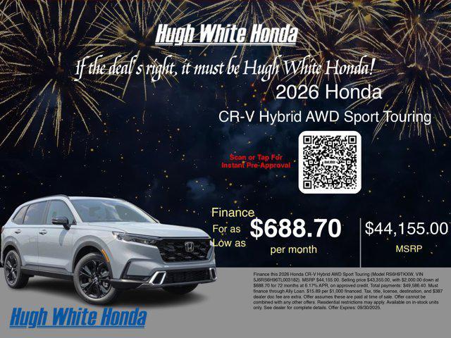 new 2026 Honda CR-V Hybrid car, priced at $43,355