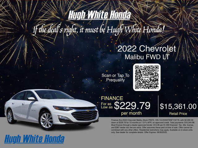 used 2022 Chevrolet Malibu car, priced at $15,361