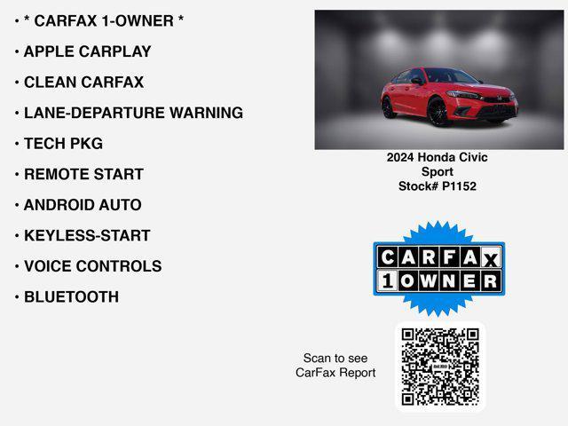 used 2024 Honda Civic car, priced at $24,203