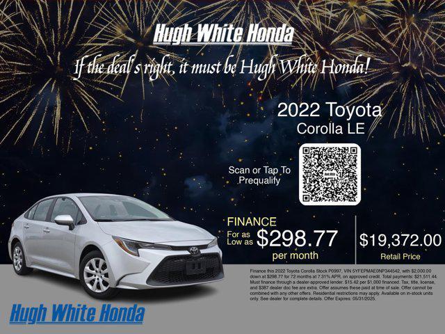 used 2022 Toyota Corolla car, priced at $19,372