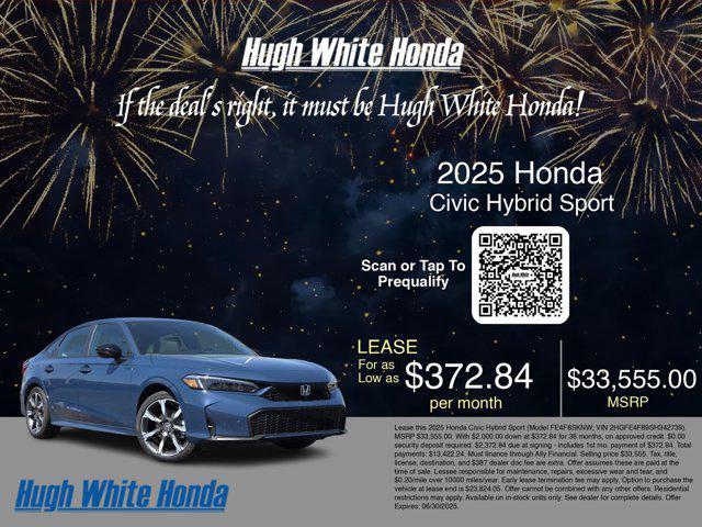 new 2025 Honda Civic Hybrid car, priced at $33,555