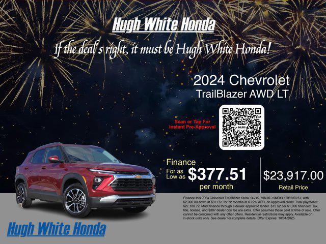 used 2024 Chevrolet TrailBlazer car, priced at $24,022