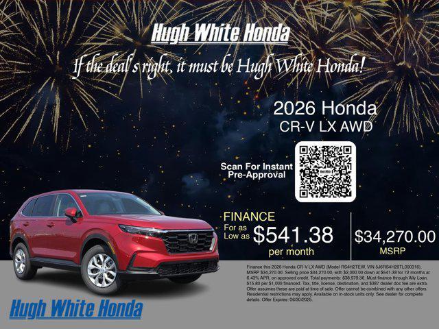new 2026 Honda CR-V car, priced at $34,270