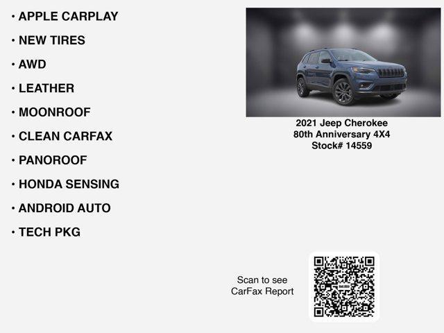 used 2021 Jeep Cherokee car, priced at $21,222