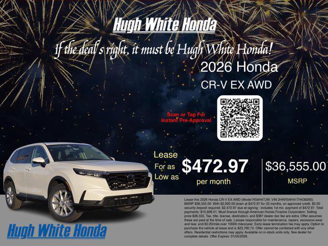 new 2026 Honda CR-V car, priced at $36,555