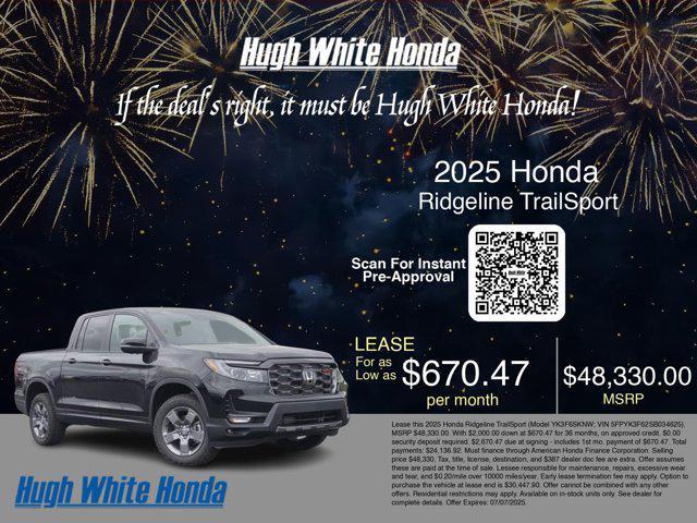 new 2025 Honda Ridgeline car, priced at $46,330