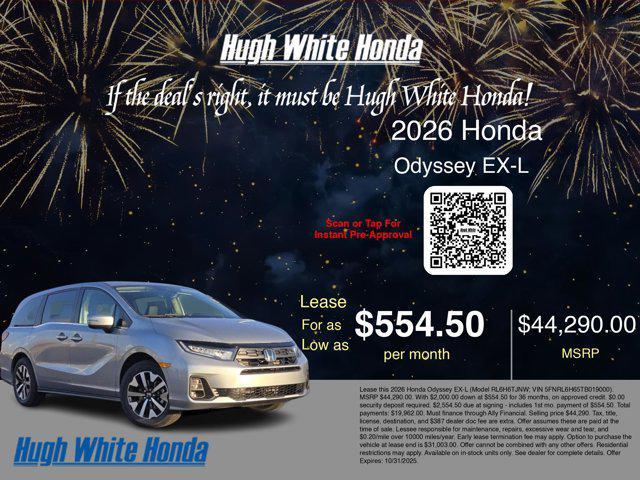 new 2026 Honda Odyssey car, priced at $44,290