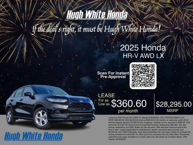 new 2025 Honda HR-V car, priced at $28,295