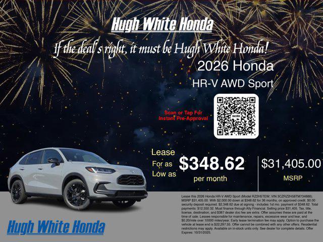 new 2026 Honda HR-V car, priced at $30,197