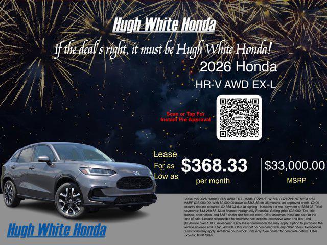 new 2026 Honda HR-V car, priced at $31,717