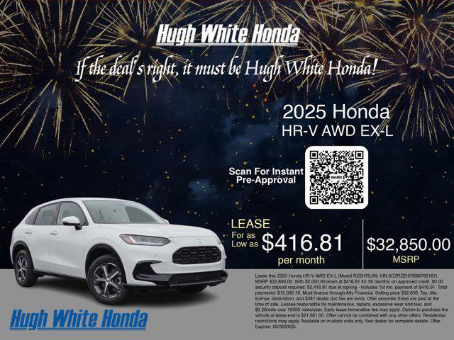new 2025 Honda HR-V car, priced at $32,850