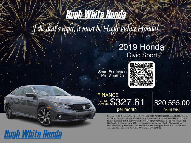 used 2019 Honda Civic car, priced at $20,555