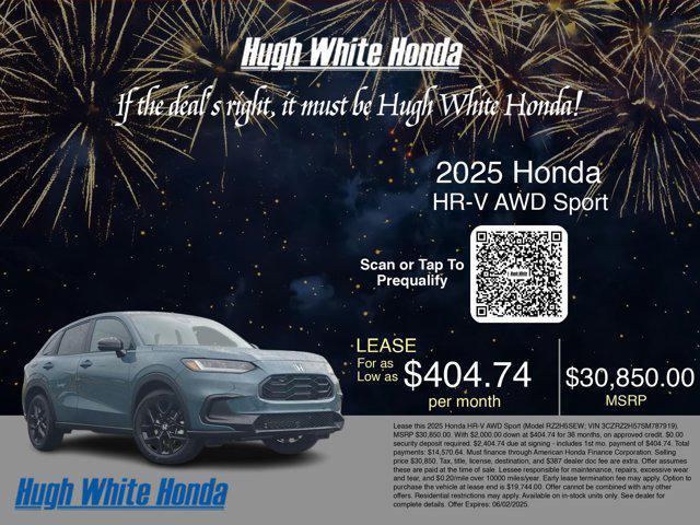 new 2025 Honda HR-V car, priced at $30,850