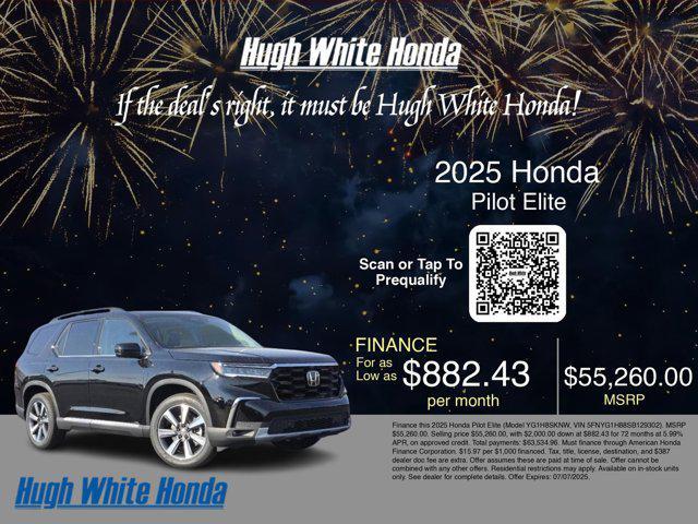 new 2025 Honda Pilot car, priced at $55,260
