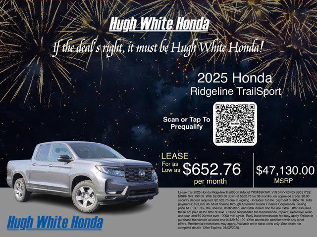 new 2025 Honda Ridgeline car, priced at $45,130