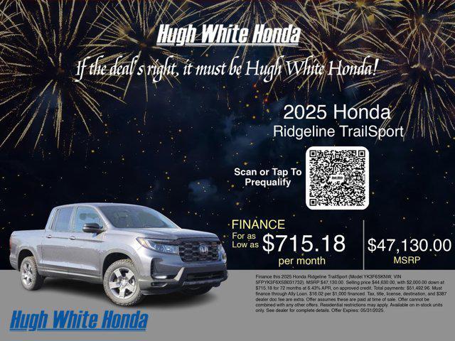 new 2025 Honda Ridgeline car, priced at $45,130